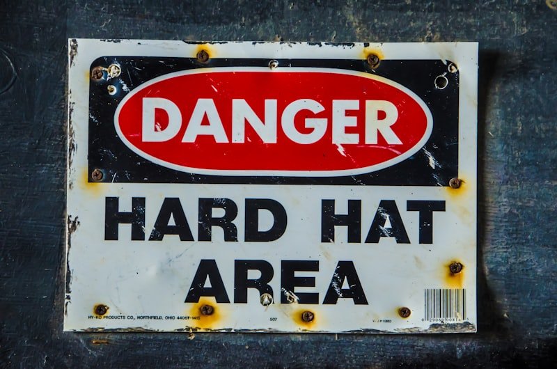 Danger Hard Hat Area signage
