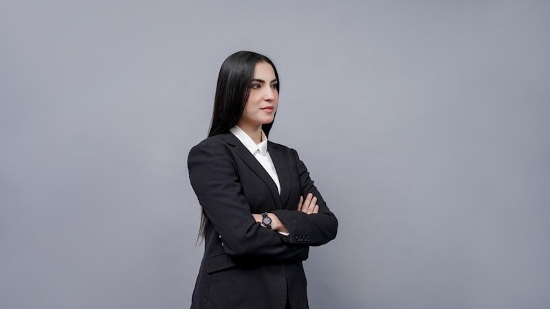 a person in a black suit